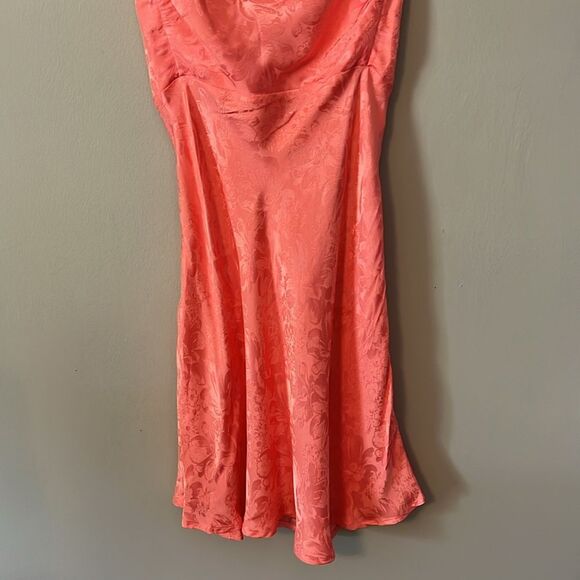 New! For Love and Lemons Gabrielle Mini Dress Satin in Pink Size Small NWT - Picture 8 of 14